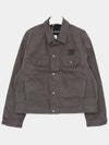 Face Canvas Jacket Grey - ACNE STUDIOS - BALAAN 4