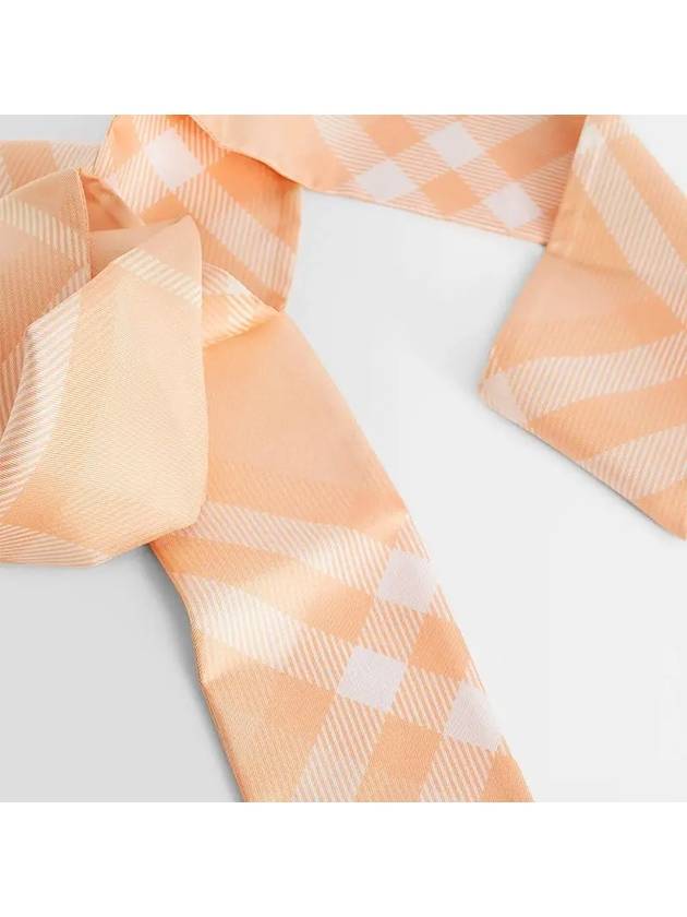 Check Skinny Silk Scarf Pink - BURBERRY - BALAAN 4