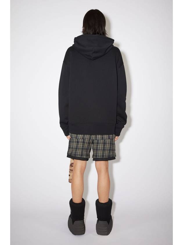 Nash Face Patch Hoodie Black - ACNE STUDIOS - BALAAN 5