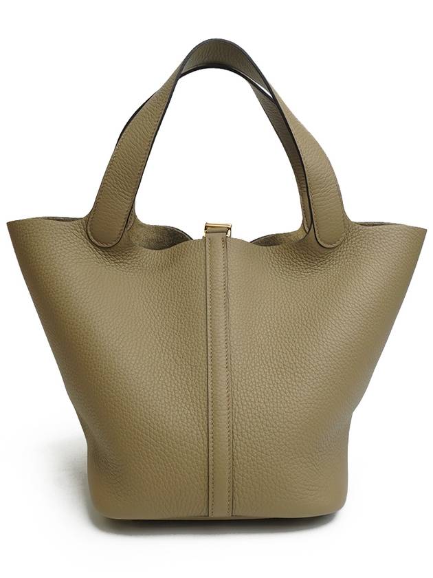 Picotin Lock 22 Tote Bag Gold Beige Marfa - HERMES - BALAAN 4