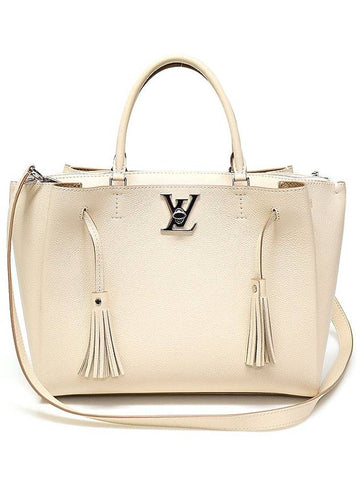 M54265 Cream Beige Calfskin Silver Lakmito Tassel 2WAY - LOUIS VUITTON - BALAAN 1