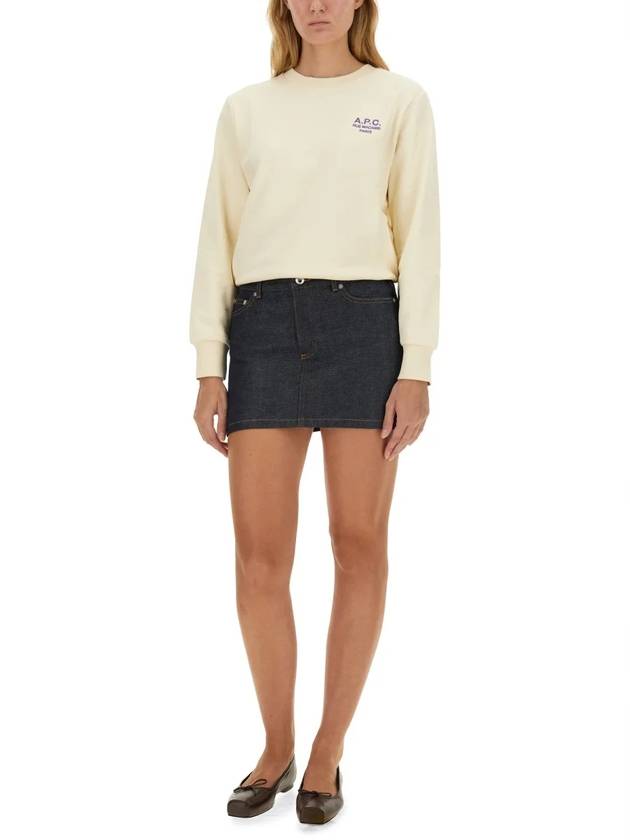 Rue Madame Cotton Sweatshirt Beige - A.P.C. - BALAAN 4