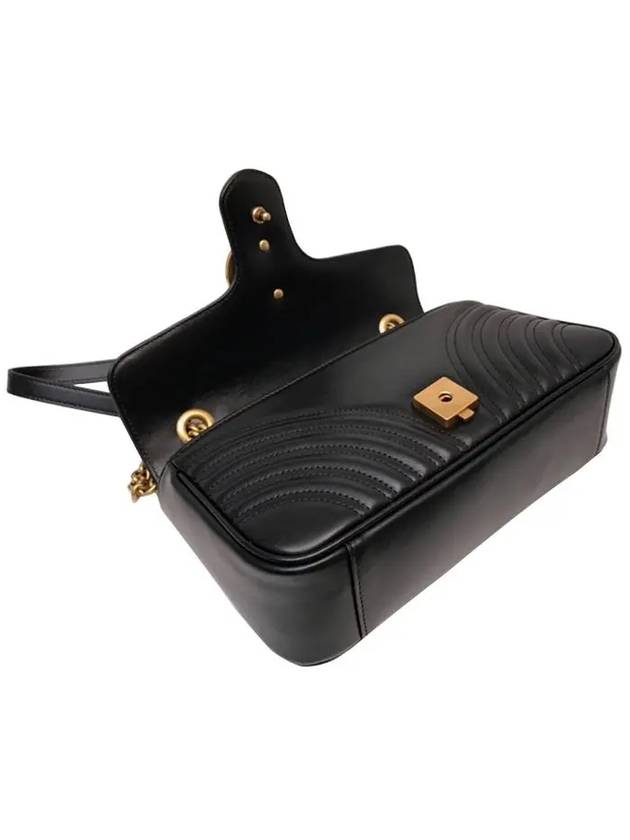 GG Marmont Matelasse Small Shoulder Bag Black - GUCCI - BALAAN 4