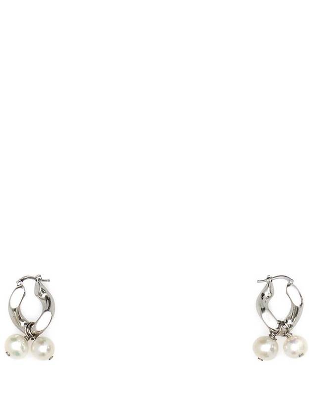 Pearl Drop Earrings Silver - JIL SANDER - BALAAN 6