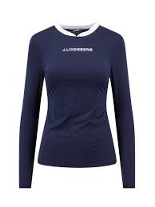 Meja Polyester Long Sleeve T-Shirt Navy - J.LINDEBERG - BALAAN 1