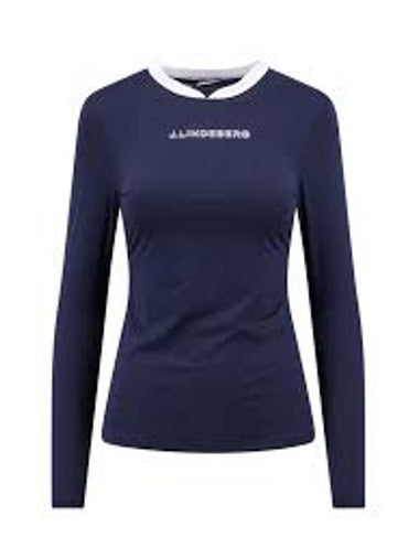 Meja Polyester Long Sleeve T-Shirt Navy - J.LINDEBERG - BALAAN 1