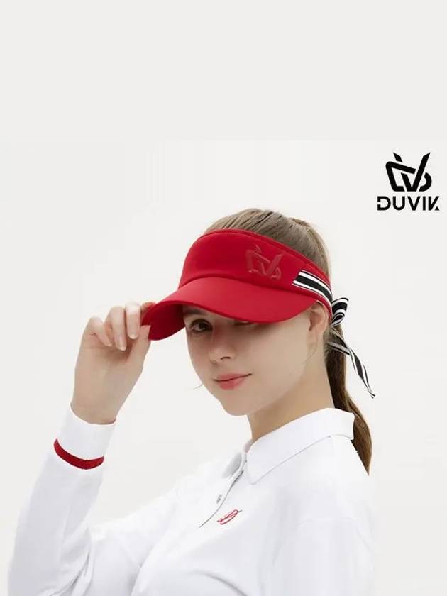 Women s color combination tape ribbon sun visor DC2WAP001BR - DUVIK - BALAAN 3