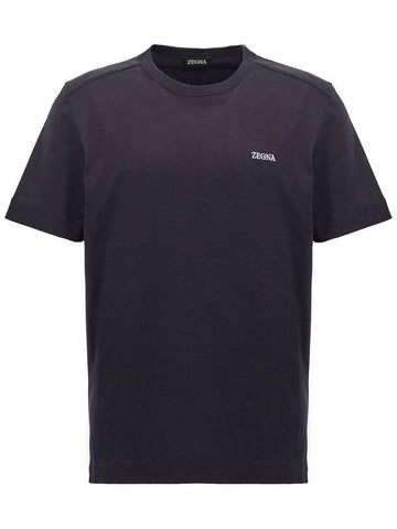 Zegna Logo Embroidery T-Shirt - ERMENEGILDO ZEGNA - BALAAN 1