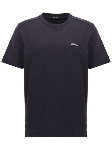 Zegna Logo Embroidery T-Shirt - ERMENEGILDO ZEGNA - BALAAN 1