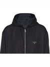 Triangle Logo Nylon Hooded Jacket Black - PRADA - BALAAN 3