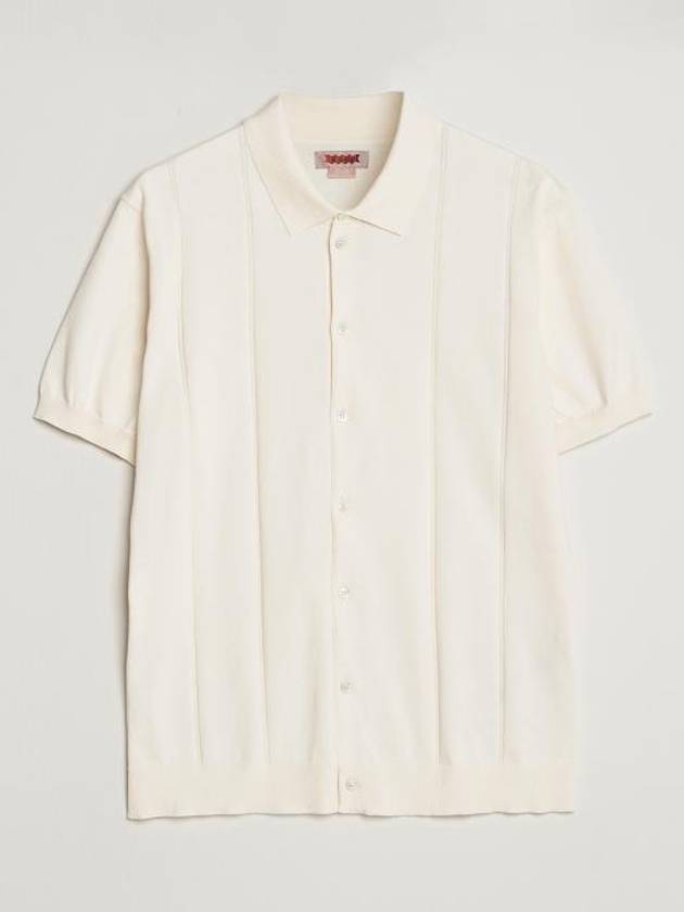 23 Horatio Knit Short Sleeve Polo Shirt White - BARACUTA - BALAAN 2