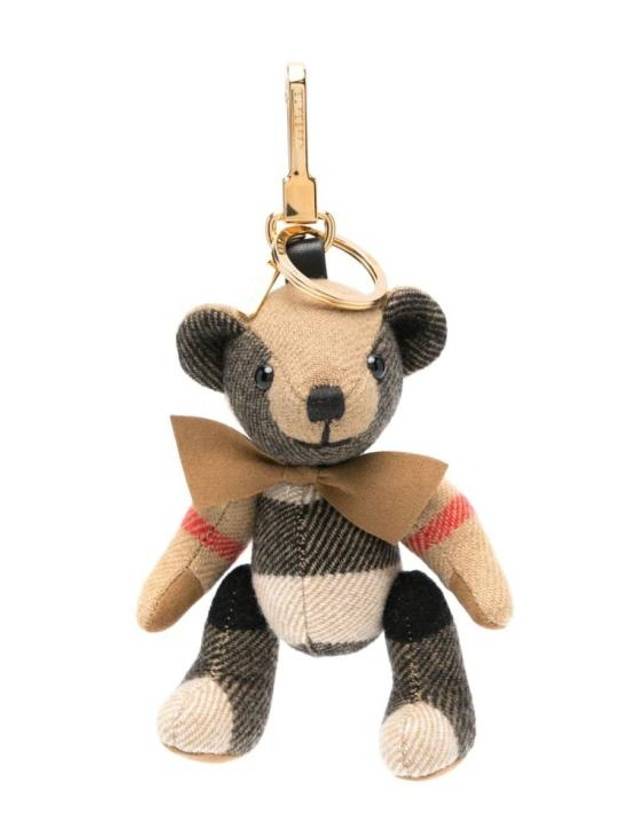 Checked Bear Keychain Beige - BURBERRY - BALAAN 2