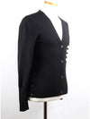 Wool diagonal armband women s cardigan black 40 55 - THOM BROWNE - BALAAN 6