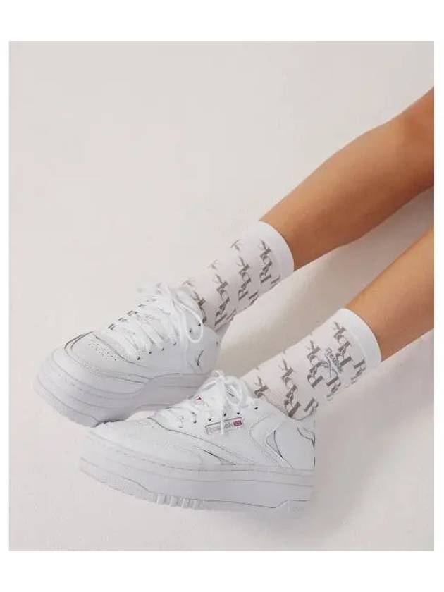 Monogram Socks Women White - REEBOK - BALAAN 1