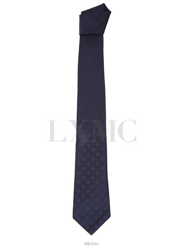 Men s Tie CC Logo Silk Blue Quilted Gift - CHANEL - BALAAN 3