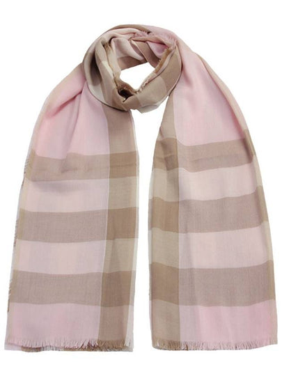 Check Cashmere Scarf Light Pink - BURBERRY - BALAAN 2