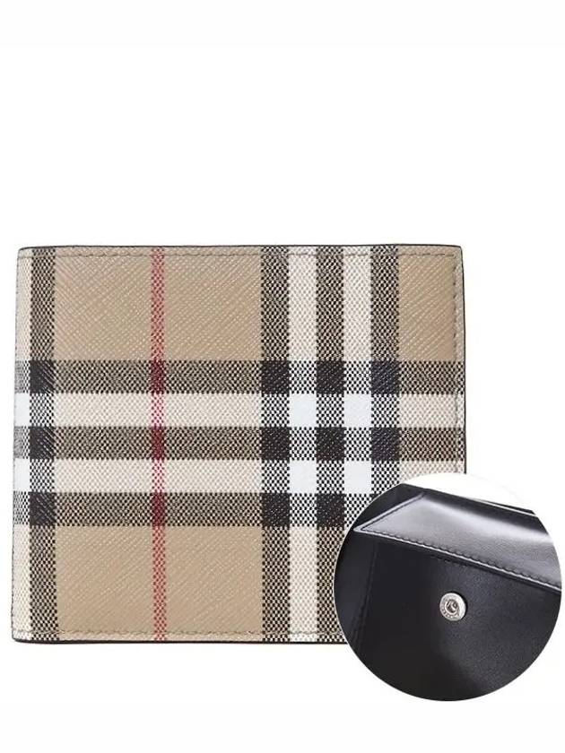 Vintage Check Half Wallet Beige - BURBERRY - BALAAN 2