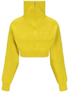 Women's High Neck Crop Cardigan Yellow - ISABEL MARANT - BALAAN 3