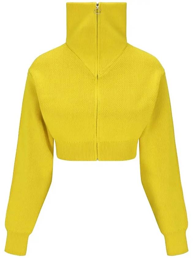 Women's High Neck Crop Cardigan Yellow - ISABEL MARANT - BALAAN 3