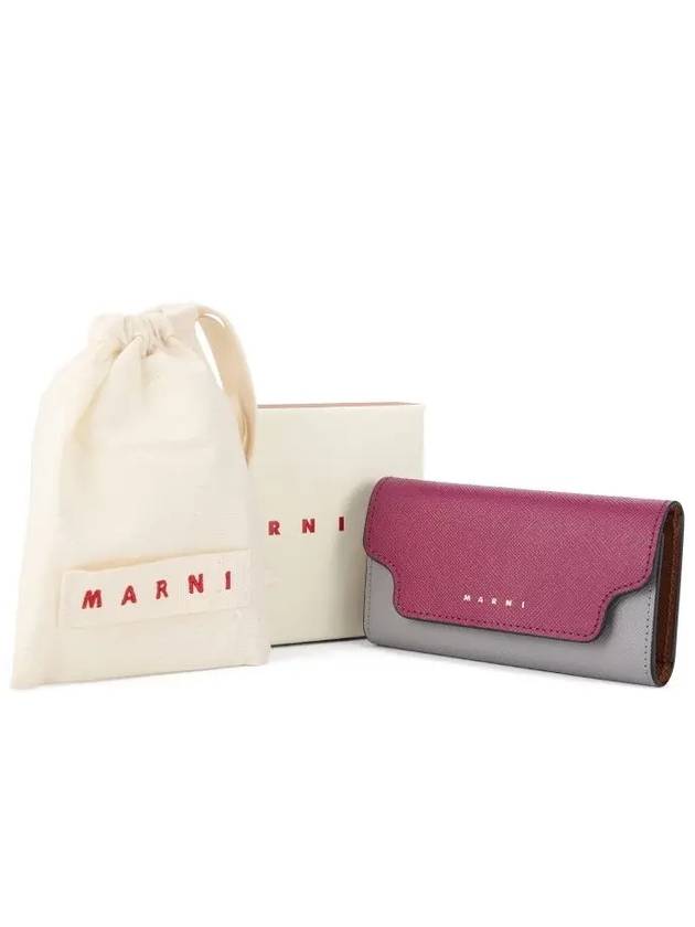 Saffiano Leather Key Holder Purple - MARNI - BALAAN 5