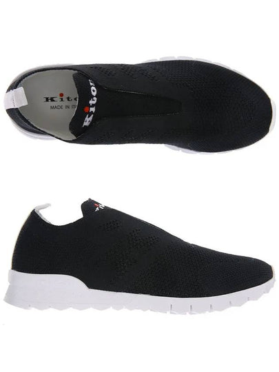 Logo Thong Slip-On Black - KITON - BALAAN 2