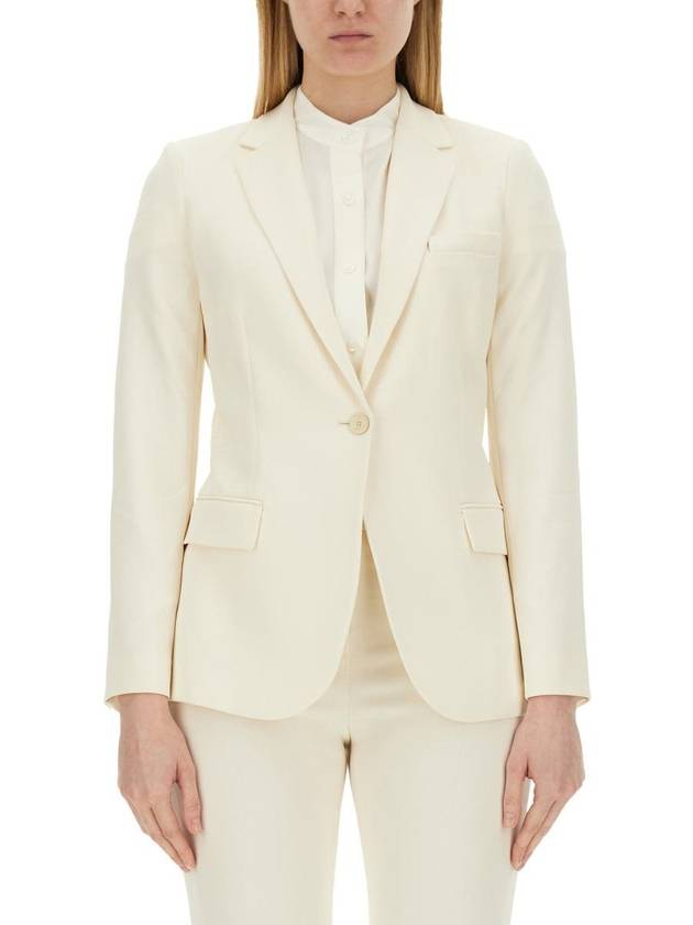 Staples Admiral Crepe Blazer Jacket White - THEORY - BALAAN 2