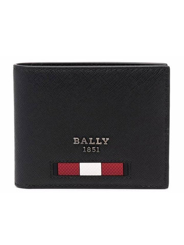 Baby Brasai Leather Half Wallet Black - BALLY - BALAAN 1