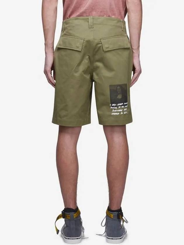 11th Anniversary Mona Lisa Cargo Short Pants OMCB039S19D05005 4310 - OFF WHITE - BALAAN 4