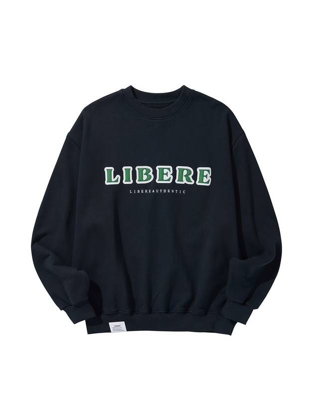 LOGO SWEATSHIRT NAVY - LIBERE - BALAAN 1