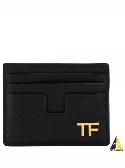 Grain Leather Card Wallet Black - TOM FORD - BALAAN 2