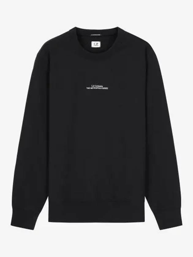 Metropolis Embroidery Logo Sweatshirt Navy - CP COMPANY - BALAAN 2