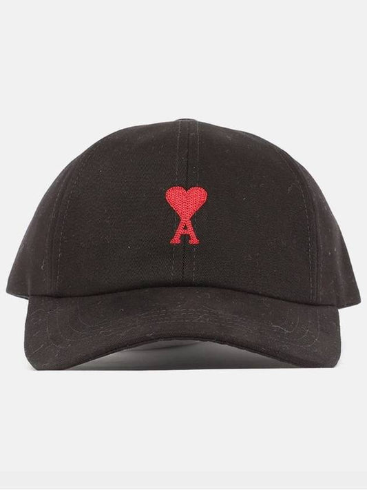 De Coeur Embroidered Logo Ball Cap Black - AMI - BALAAN 2