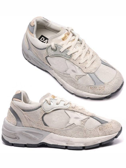 Mesh and Suede Leather Dad-Star Sneakers White Beige - GOLDEN GOOSE - BALAAN 2