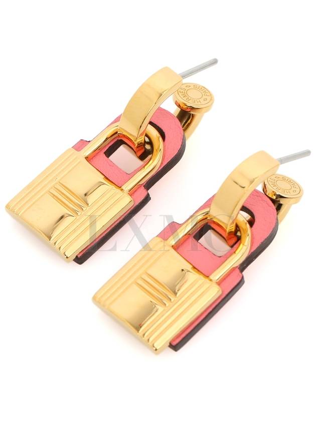 O Kelly Earrings Gold Pink H078851 - HERMES - BALAAN 4