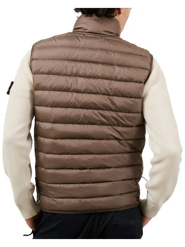 Loom Woven Chambers Recycled Nylon Down TC Vest Brown - STONE ISLAND - BALAAN 3