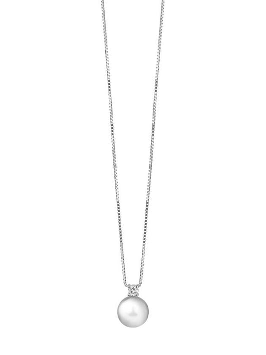 Women's Le Pearl 7.5mm Pearl Diamond Necklace - DAMIANI - BALAAN 1