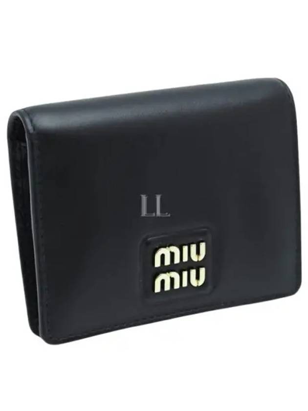 Small Leather Half Wallet Black - MIU MIU - BALAAN 2