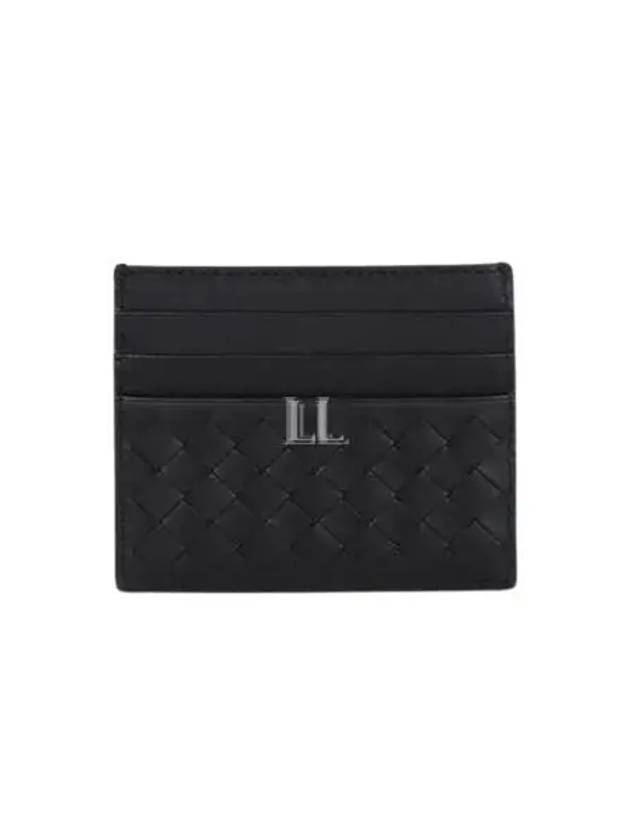 Men's Intrecciato Card Wallet Black - BOTTEGA VENETA - BALAAN 2