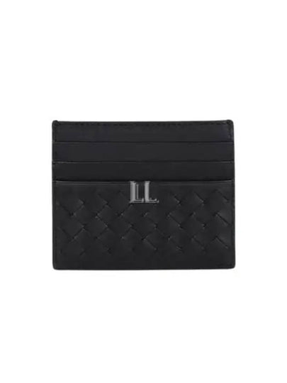 Men's Intrecciato Card Wallet Black - BOTTEGA VENETA - BALAAN 2