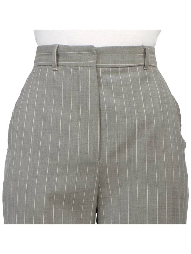 Rachino Pinstripe Wool Wide Pants Medium Gray - MAX MARA - BALAAN 8