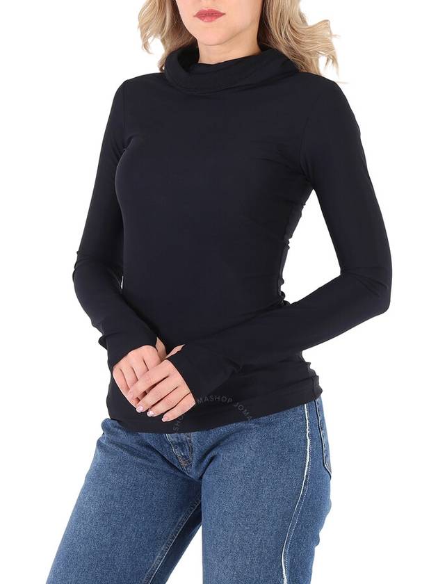 Burberry Ladies Black Stretch Jersey Turtleneck, Size X-Small - BURBERRY - BALAAN 3