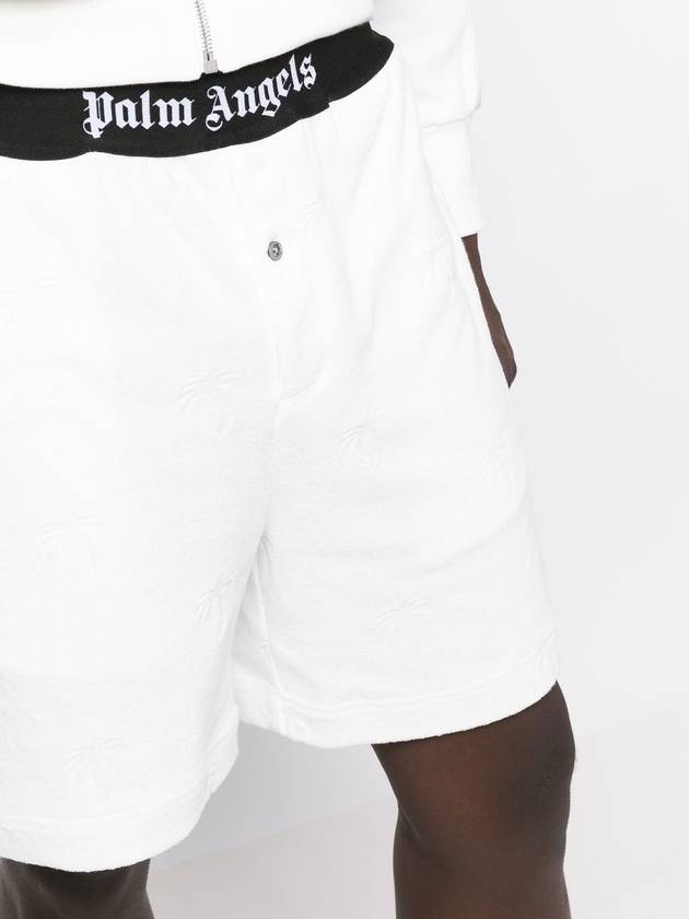 Logo Band Shorts White - PALM ANGELS - BALAAN 9