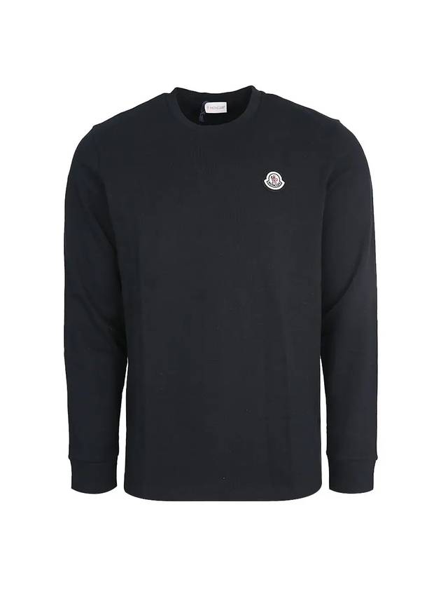 Wappen Patch Long Sleeve T Shirt Black - MONCLER - BALAAN 1