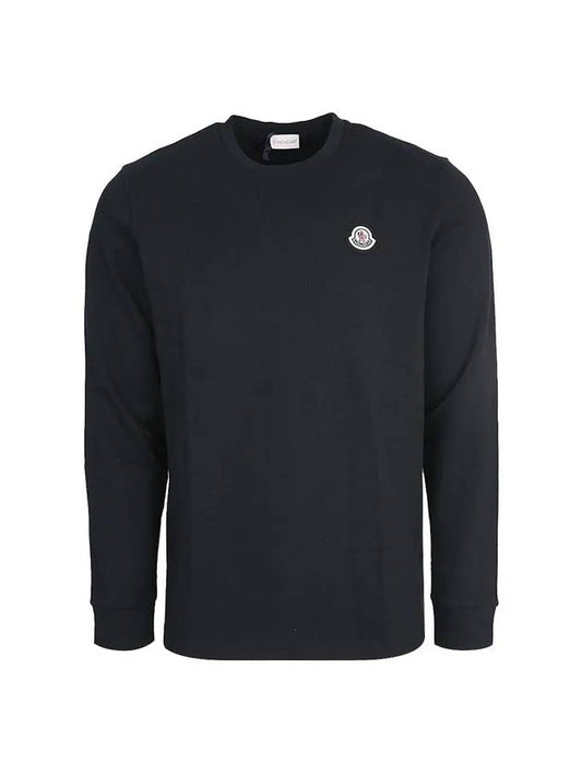 Wappen Patch Long Sleeve T Shirt Black - MONCLER - BALAAN 1