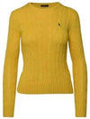 Embroidered Logo Pony Cable Knit Top Yellow - POLO RALPH LAUREN - BALAAN 2