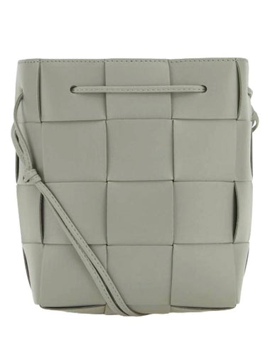 Intrecciato Cassette Small Bucket Bag Grey - BOTTEGA VENETA - BALAAN 1