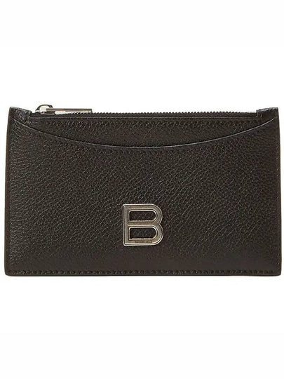 leather zipper hour glass card wallet black silver cabinet - BALENCIAGA - BALAAN 2