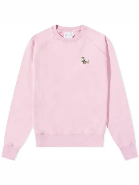 Women's Dressed Fox Patch Adjusted Sweatshirt Pink - MAISON KITSUNE - BALAAN 1