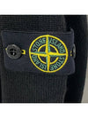 Kids Waffen Patch V Neck Cardigan 6 8 Black 7916501Z1 V0029 - STONE ISLAND - BALAAN 6