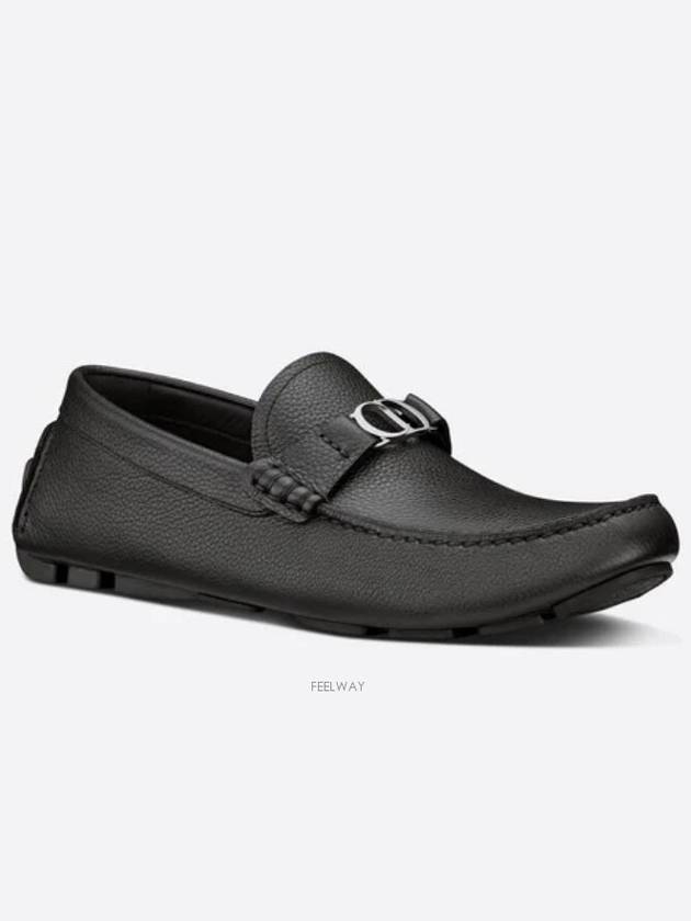 CD Signature Buckle Strap Loafers Black - DIOR - BALAAN 2